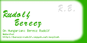 rudolf berecz business card